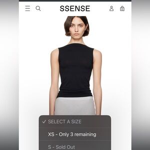 NWT Wolford Aurora sleeveless black top small